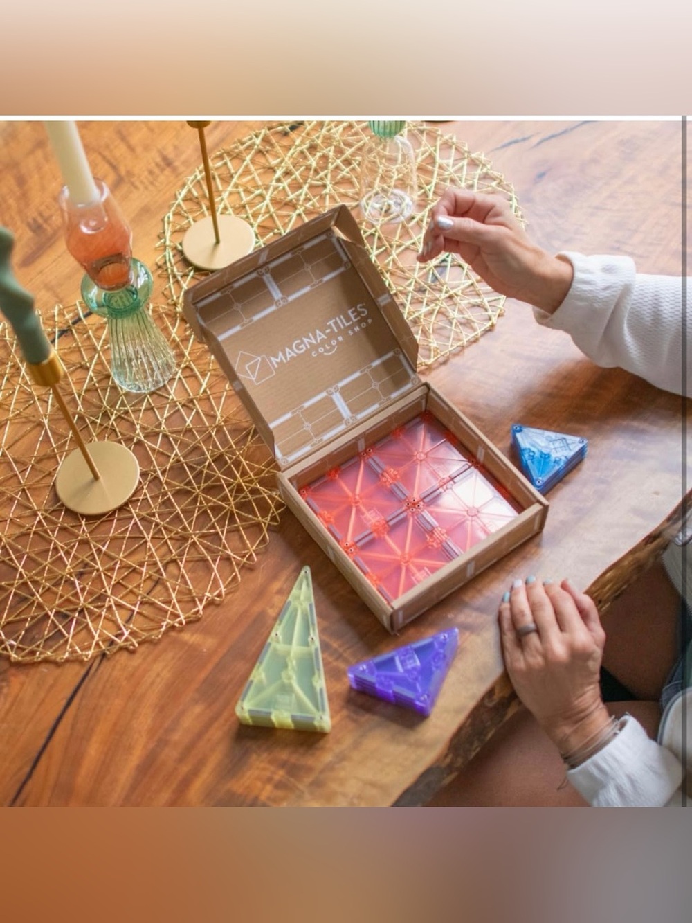 New Box 20 Pc Magna-Tiles Pastel Color Shop Magnetic Construction Set - Picture 3 of 5